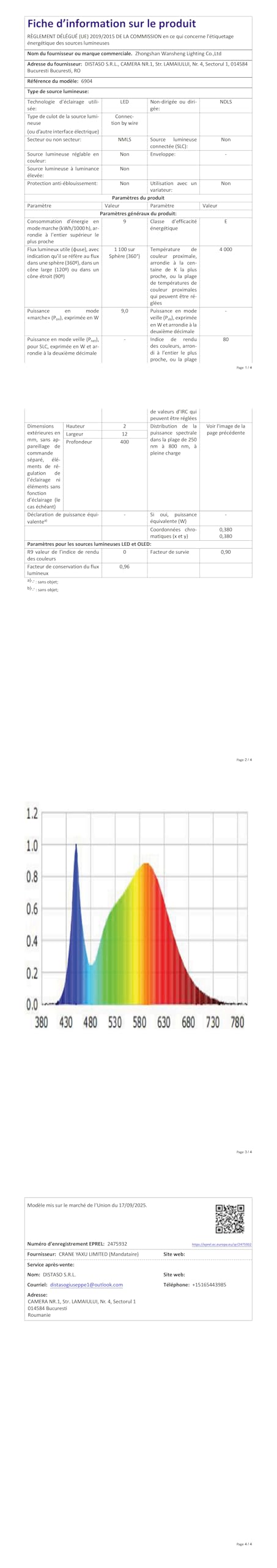 Lámpara de Espejo para Baño 40CM, Luz LED de Baño 3000-6000K con Control de Color, Aplique para Espejo con Pantalla Acrílica, Bajo Consumo y Duradera, Luz de Pared Moderna para un Ambiente Acogedor
