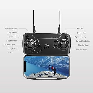 Tianzo RC Drone com Câmera Drone de Câmera Dupla 1080 P RC Quadcopter WiFi FPV Drone Dobrável Drone Modo sem Cabeça Uma Drone de Retorno Chave para Adultos com Bolsa Portátil