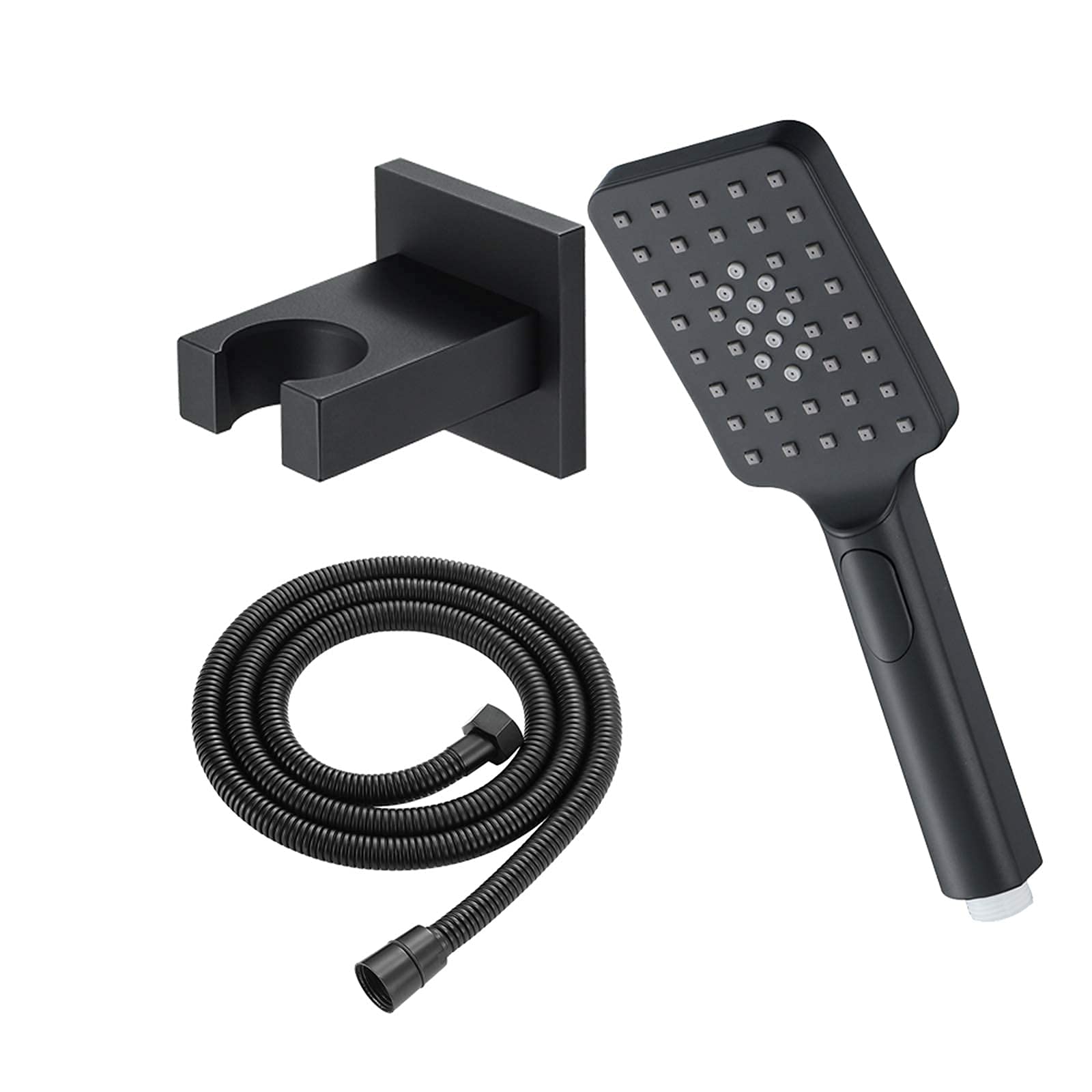 Pommeau de douche à main ABS de style géométrique noir mat haut de gamme
