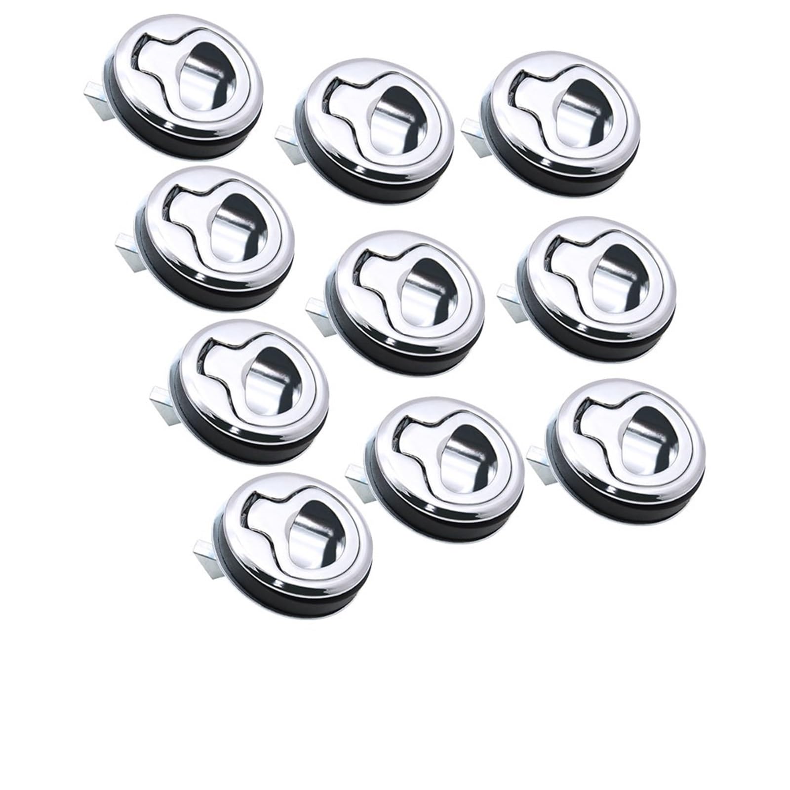 10Pcs Marine Deck Hatches Flush Pull Slam Latch Locking Locker Yacht Accessories