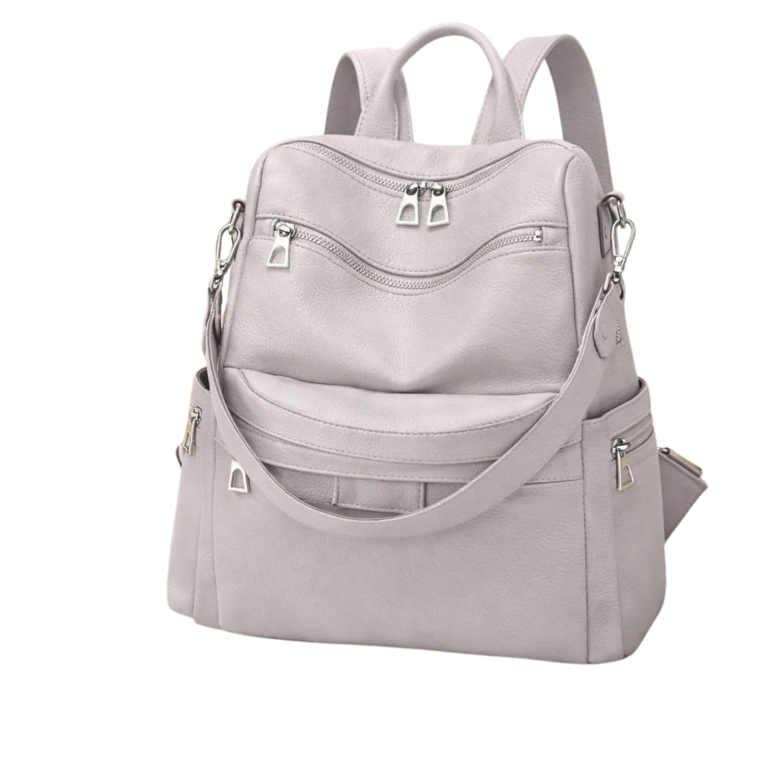 jaisom Stylish Women's Fashion Backpack Purses Multipurpose Design Handbags and Shoulder Bag (- Buzz - Grey_BZ)-picture-36