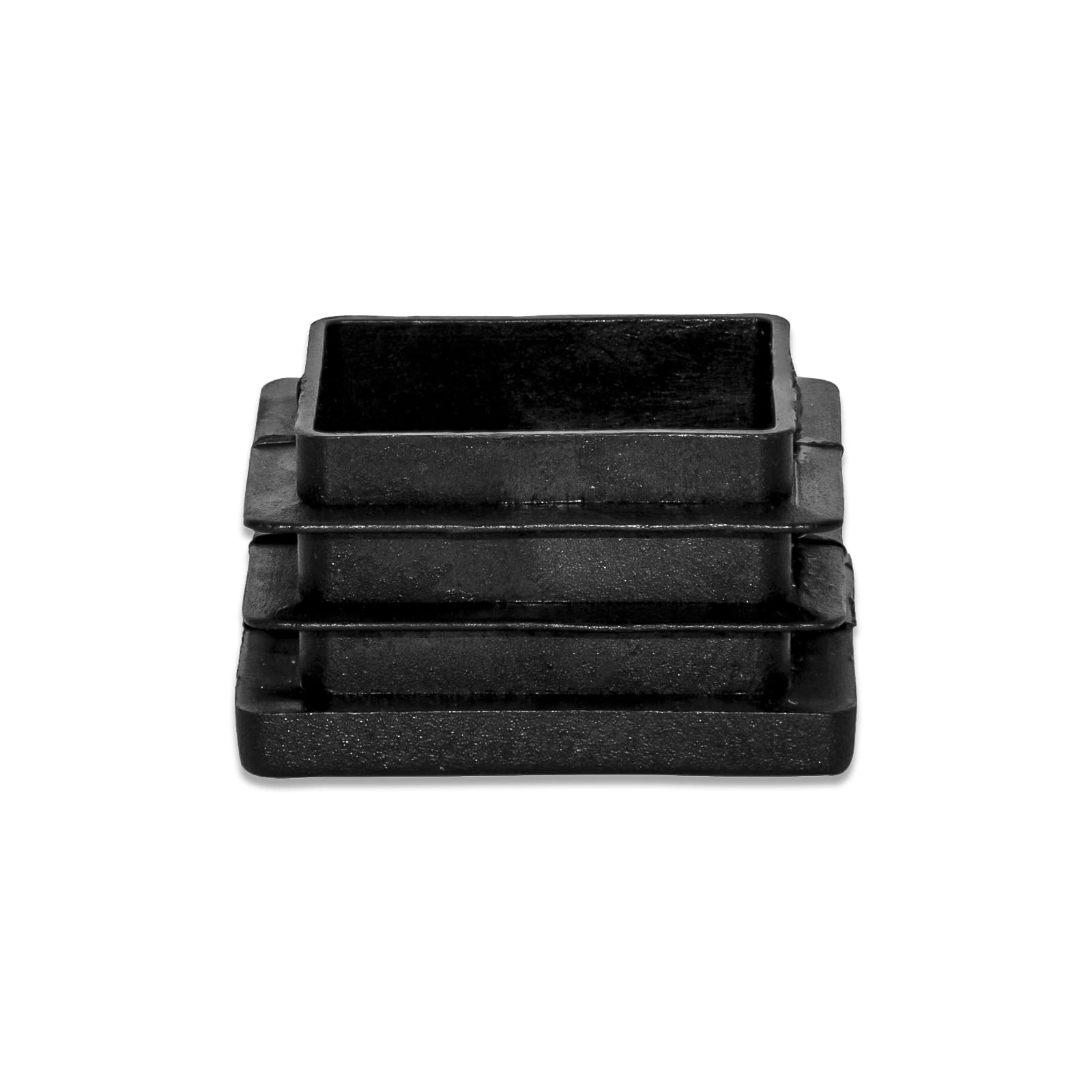 Flyshop 35 x 35 mm, 1.38" x 1.38" Black Plastic Hole Plugs Square Tubing End Caps Tube Inserts Durable Furniture Glide for Chair Table Stool Leg 8 Pack