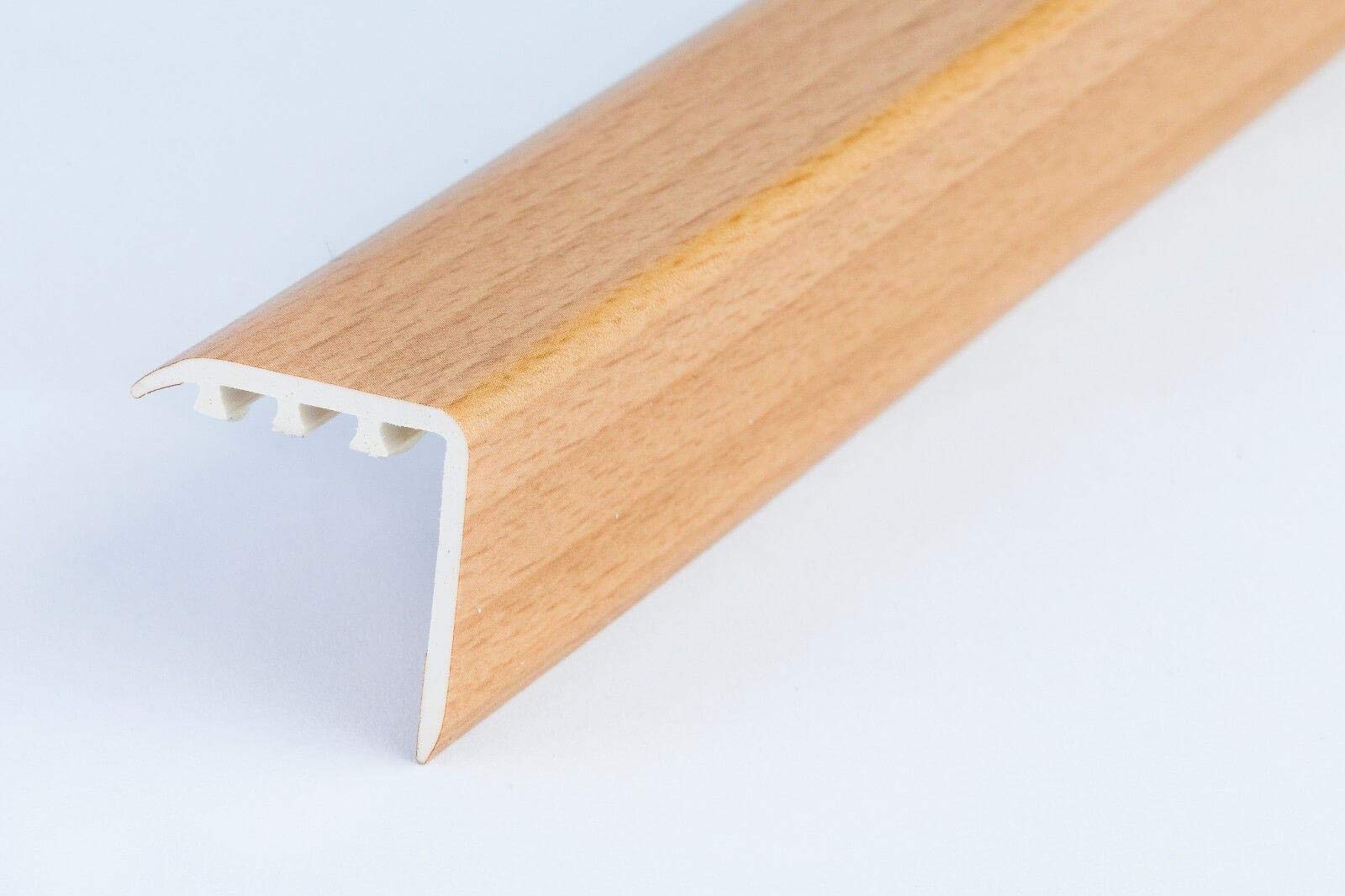 Tmw Profiles Beech Upvc Stair Nosing 25Mm × 25Mm – Edge Protection – Screw-Fix, 0.9M Length Kp-2525 (Beech)