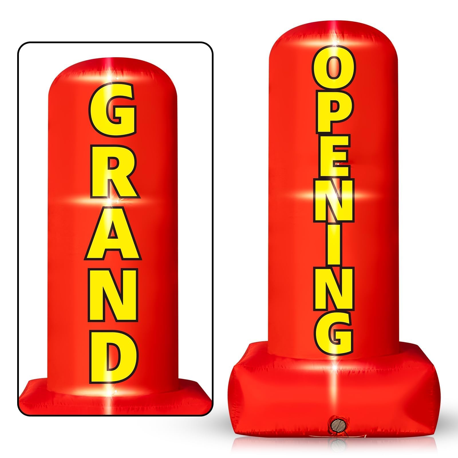 6FT Grand Opening Inflatable Outdoor Decoration,Built-in 3 LED Lights Open Signs for Business Advertising Grand Opening Commercial Activities for