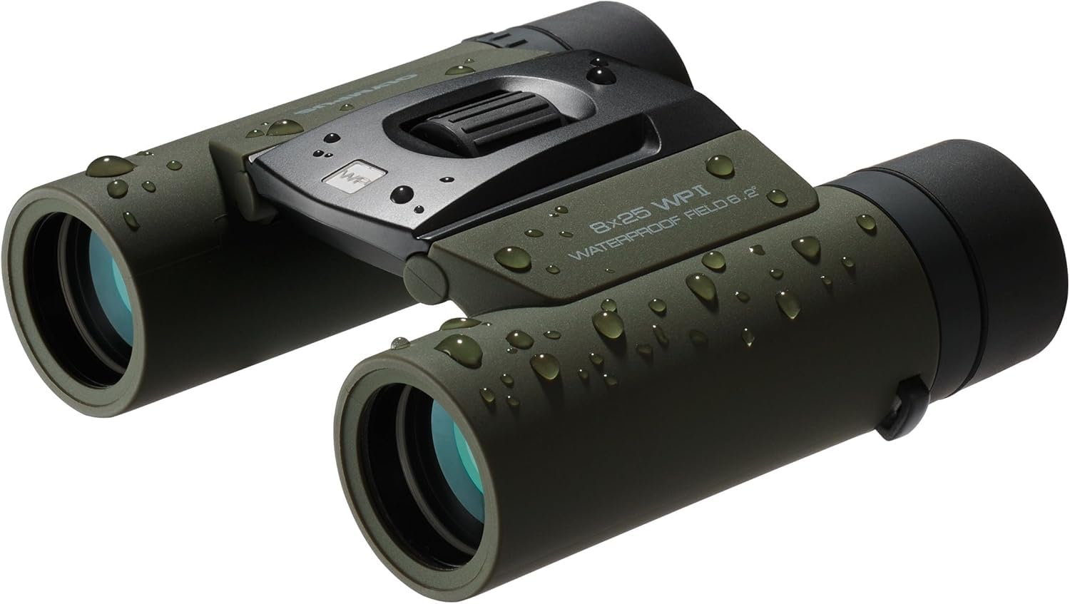 Olympus Lornetka 8 x 25 WP II (wodoszczelna, nie paruje, ochrona przed kurzem, 10-krotne powiększenie), nadaje się do użytku na zewnątrz, zielona