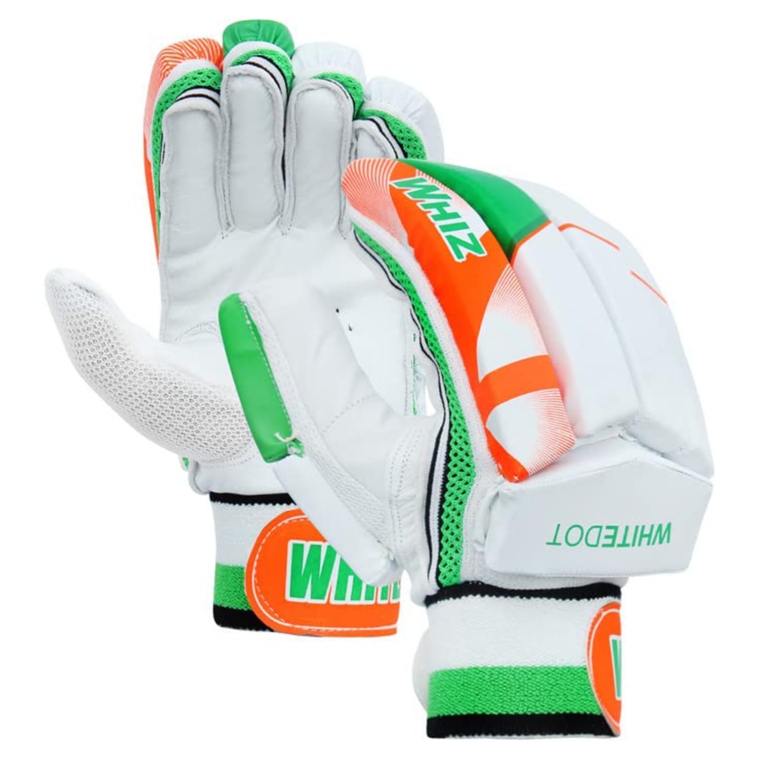 Whitedot Whiz Leather Cricket Batting Gloves, Multicolor-image-33