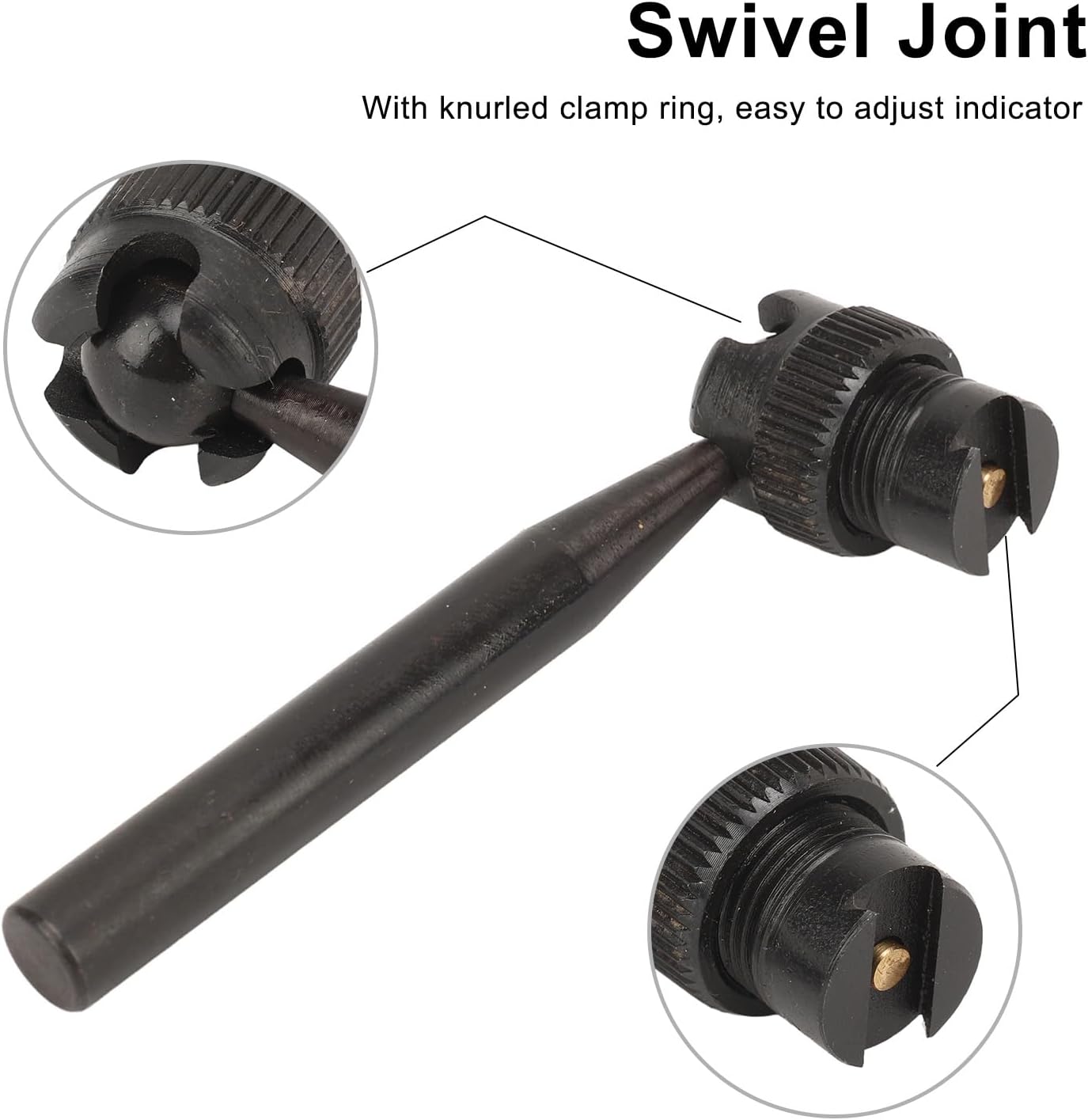 Dial Test Indicator Holder 8x70mm Universal Dovetail Indicator Arm with Swivel Joint