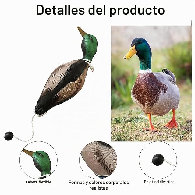 Foto 5 de 7 de Elqubkan Parachoques Simulado de Pato Que Imita el Juguete Parachoques de Pato Muerto para Entrenar Cachorros…
