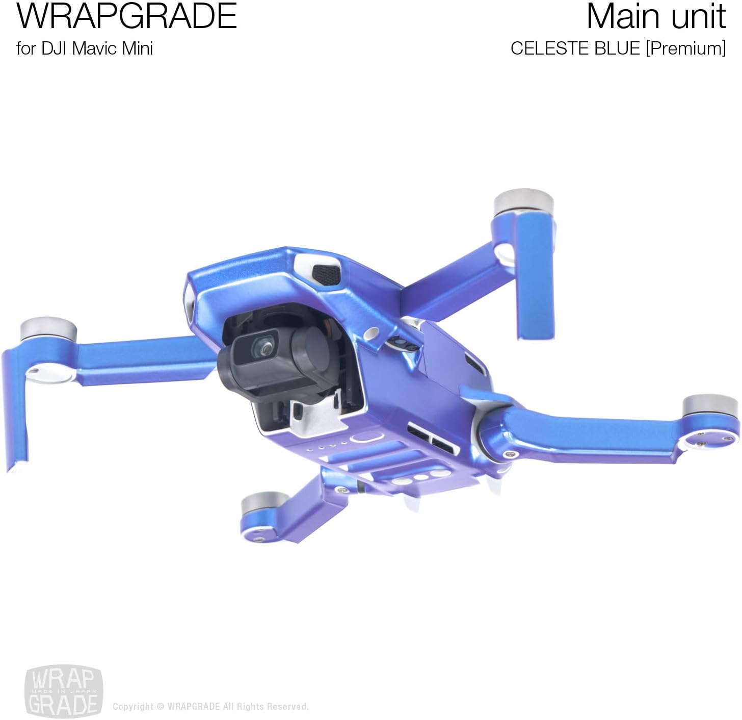 Wrapgrade Skin Sticker compatible with DJI Mavic Mini (CELESTE BLUE