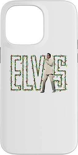 Funda con luces navideñas oficial de Elvis para iPhone 14 Pro Max Elvis Presley