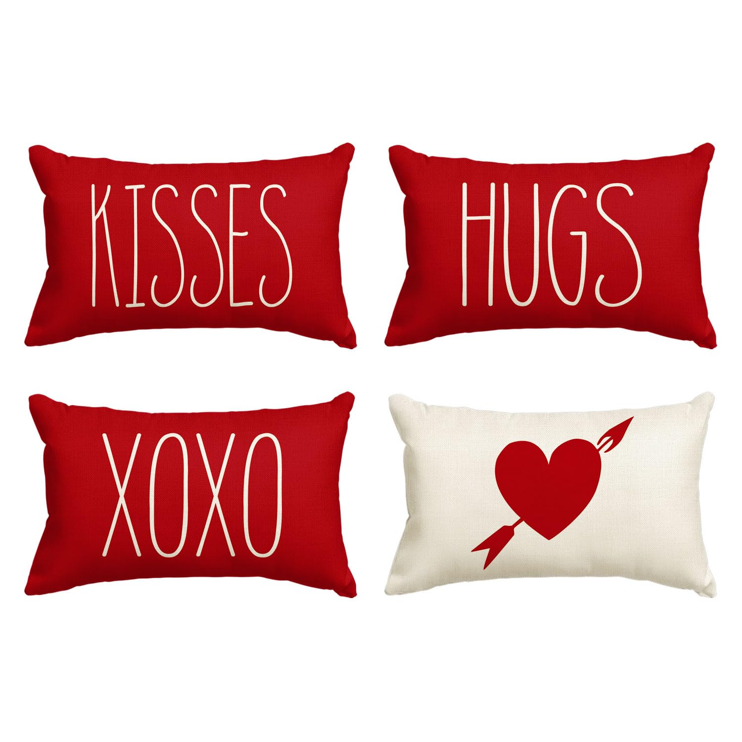 Housses de coussin cœur et flèche 30,5x50,8 cm AVOIN XOXO pour canapé