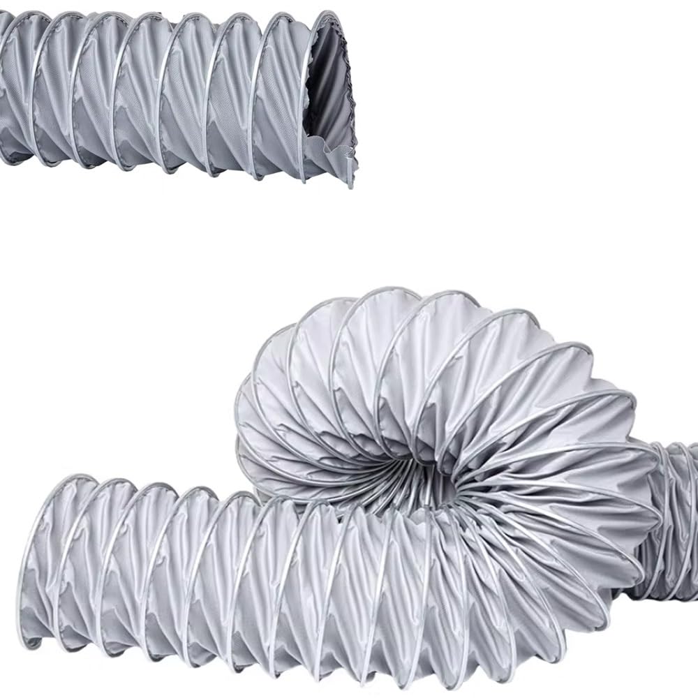 Manguera para conductos, Manguera Flexible de Alta Resistencia para ventilación - Conducto de Aire retráctil para Ventilador Extractor y Extractor de Humos, Resistente a Altas temperaturas,