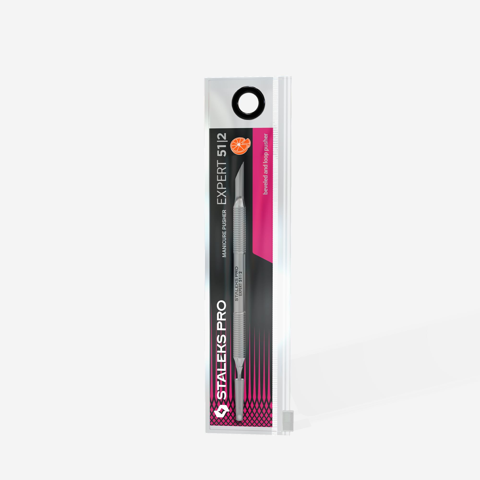 STALEKS PRO Spingi cuticole Expert 51/2, spingi cuticole professionale con spingi smussati e anello, in acciaio inox, sterilizzabile (confezione da 5)