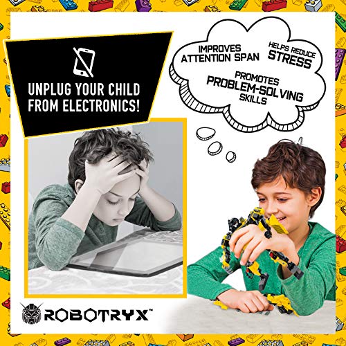Jitterygit Robot Building Toy Gift For Boys, Perfect Stem Gift For Builders Ages 6, 7, 8, 9, And 10 Year Olds, Yellow Zakarpian (238 Pcs) Robotryx #TOP4