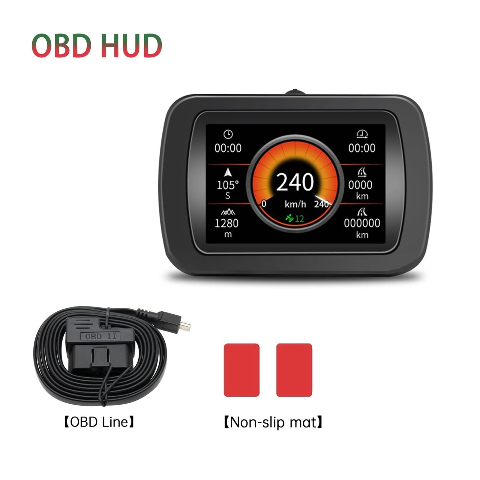 A65 Wyświetlacz Head Up GPS Off-road Wielofunkcyjny Sygnał Satelitarny OBD HUD Cyfrowy Wyświetlacz Miernik Kompas Inklinometr Prędkościomierz dla wszystkich pojazdów(OBD)