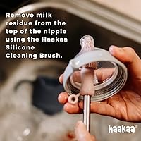 Vista 6 de Haakaa Generación 3. Tetinas de silicona para biberón, ortodoncia, anticólicos, cuello ancho, 100% silicona de grado médico, se adapta a todos