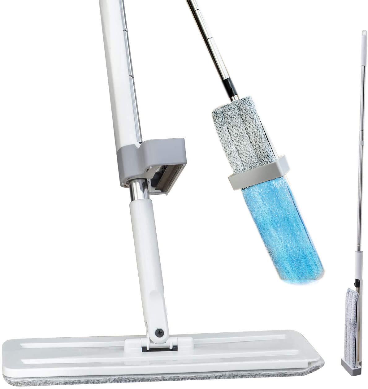 EZ SPARESSelf Wringing Microfiber Mop, 360 Hands-Free, 3 Mop Pads, Hardwood Floor & Window