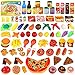 joylink Cucina Cibo Giocattoli 139 PCS Accessori Cucina Giocattoli Alimenti Giocattolo per Bambin Cibo Finto Alimenti Giocattolo Educativo Prima Infanzia Regalo per Bambini 3+ Anni