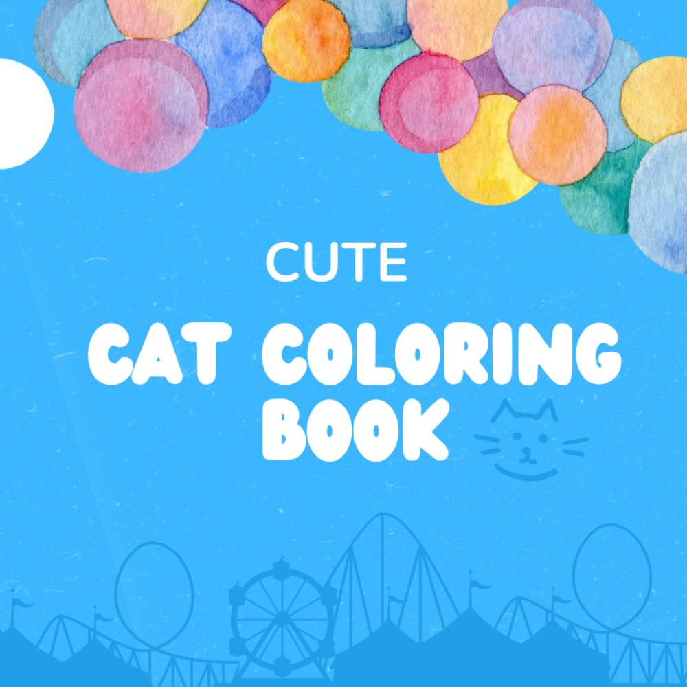 Cute Cat Drawing Book: Simple and Fun Coloring Pages for Kids