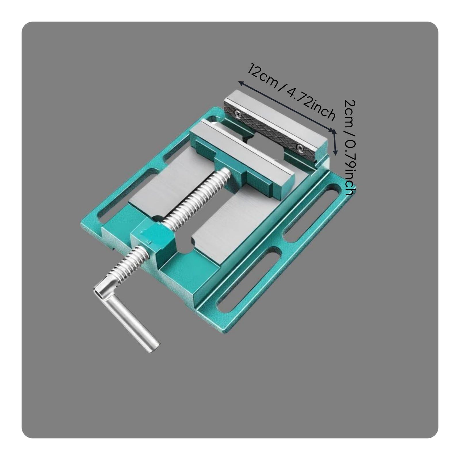 Tornillo de Banco de Hierro de Mesa Morsa de Taller Tornillo de Banco con Mordazas Planas Mecanizadas y para Ajuste Suave Adecuado para Manualidades, 5 Pulgadas