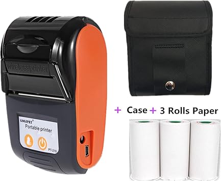 Portable Printer Mini Pocket Wireless Heat Receipt Printer Bluetooth Compatible Inklet Machine Printer Cell Phone Printer Case Paper Inkjet Printer Color : Yellow