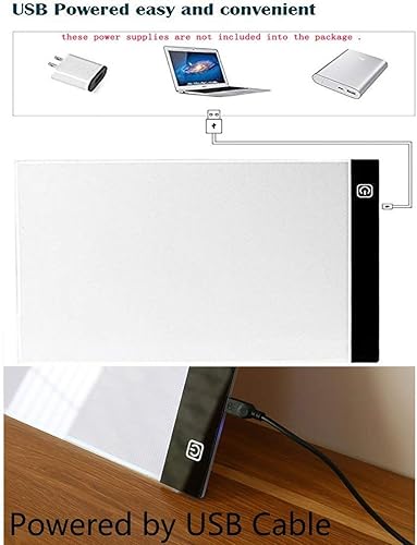 Miniatura 7 de Caja de luz LED para calcar, ultradelgada, portátil, con ajuste de brillo, para artistas, dibujo de tatuaje, bocetos, transmisión por internet