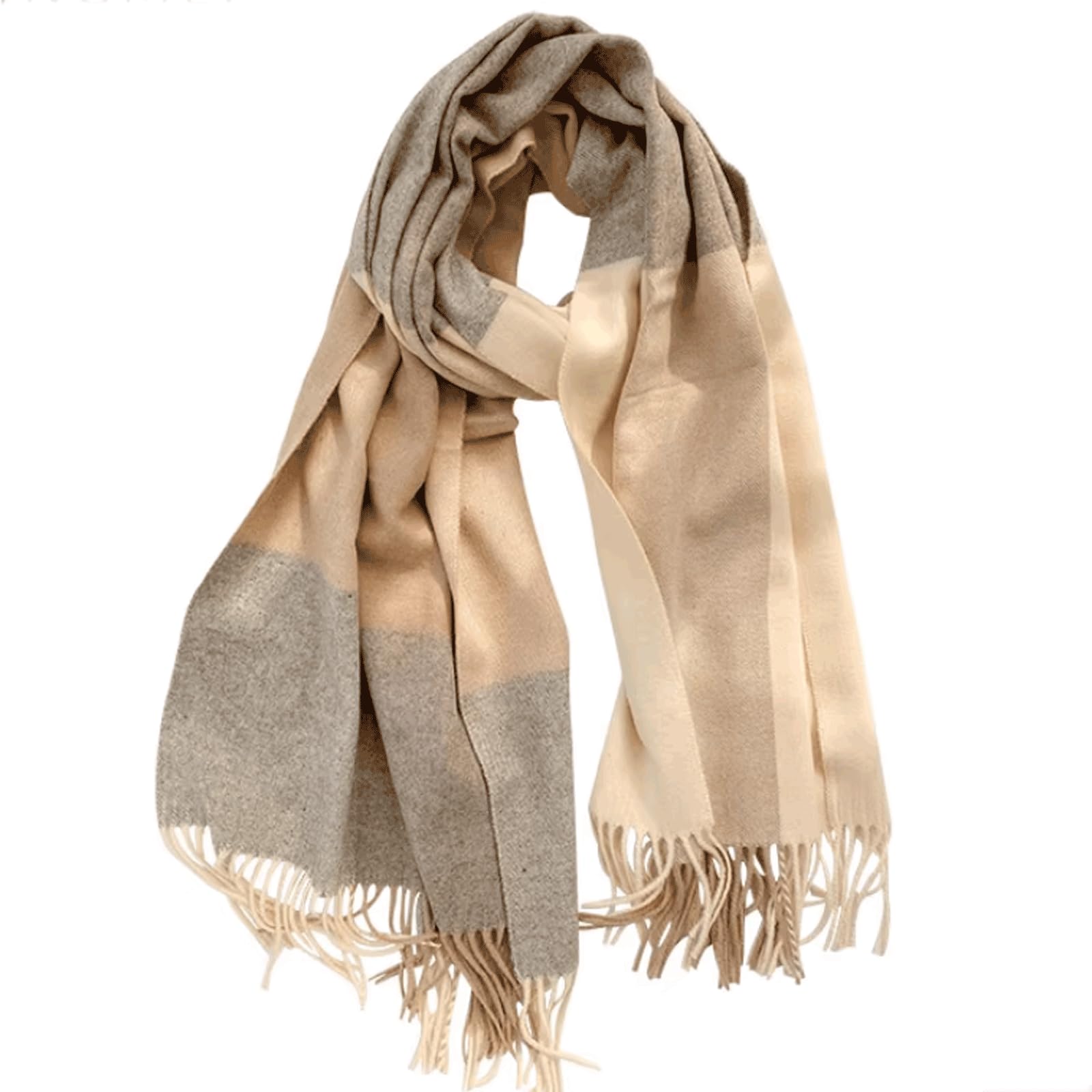 Multiusos Bufanda de Mezcla de Lana, Chal cálido para Invierno, Chal a Cuadros a la Moda, Estola, Bufanda Gruesa y Suave, Bufandas para Otoño e Invierno cálido