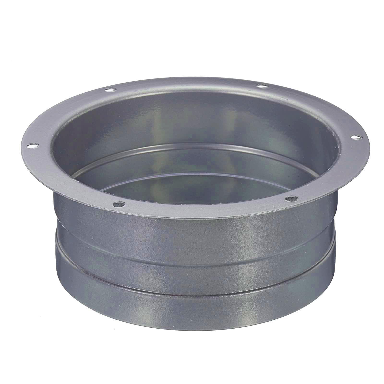 5 Inch Duct Connector Flange, Galvanized Metal HVAC Flange for Ventilation Duct, Wall & Ceiling Mount Exhaust Duct Flange with Pre-Drilled Holes