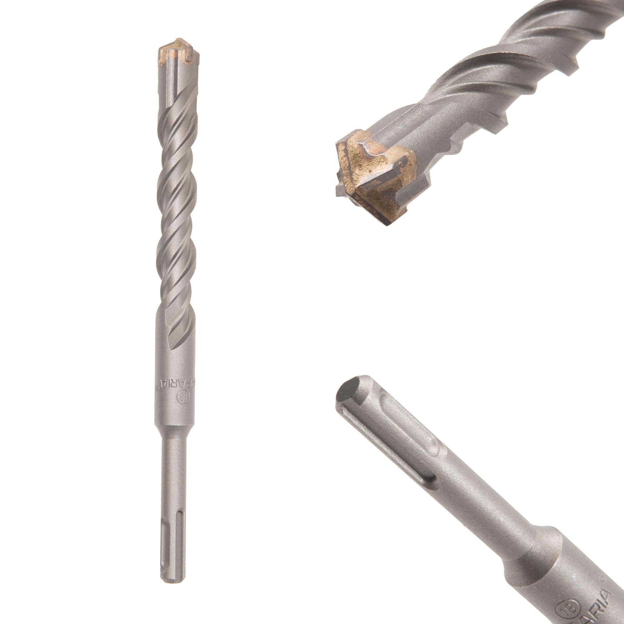 TAPARIA 18mm Cross Point Tip SDS Plus Hammer Drill Bit for Concrete/Masonry Drilling (HDC 18210, 18x150x210 mm)-Home, DIY, Professional, Construction, Brick, Wall-Drilling-image-45
