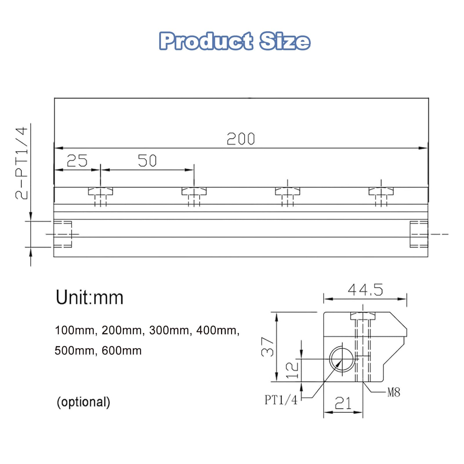 Soplador De Aire Industrial con Cuchilla De Aluminio para Soplado De Polvo, Interfaz De Rosca De 1/4", Intensidad Ajustable, Presión De Trabajo De 0,4 A 0,7 Mpa, 300mm