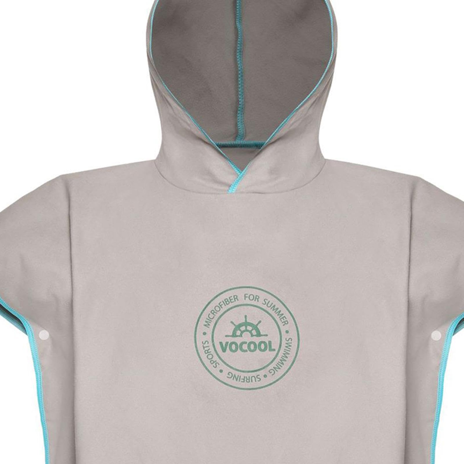 Poncho de Surf Robe de Rechange Serviette à Capuche Peignoir de Natation Protection Contre Le Vent et Le Sable Adapté pour Les Enfants à La Plage et P, Gris