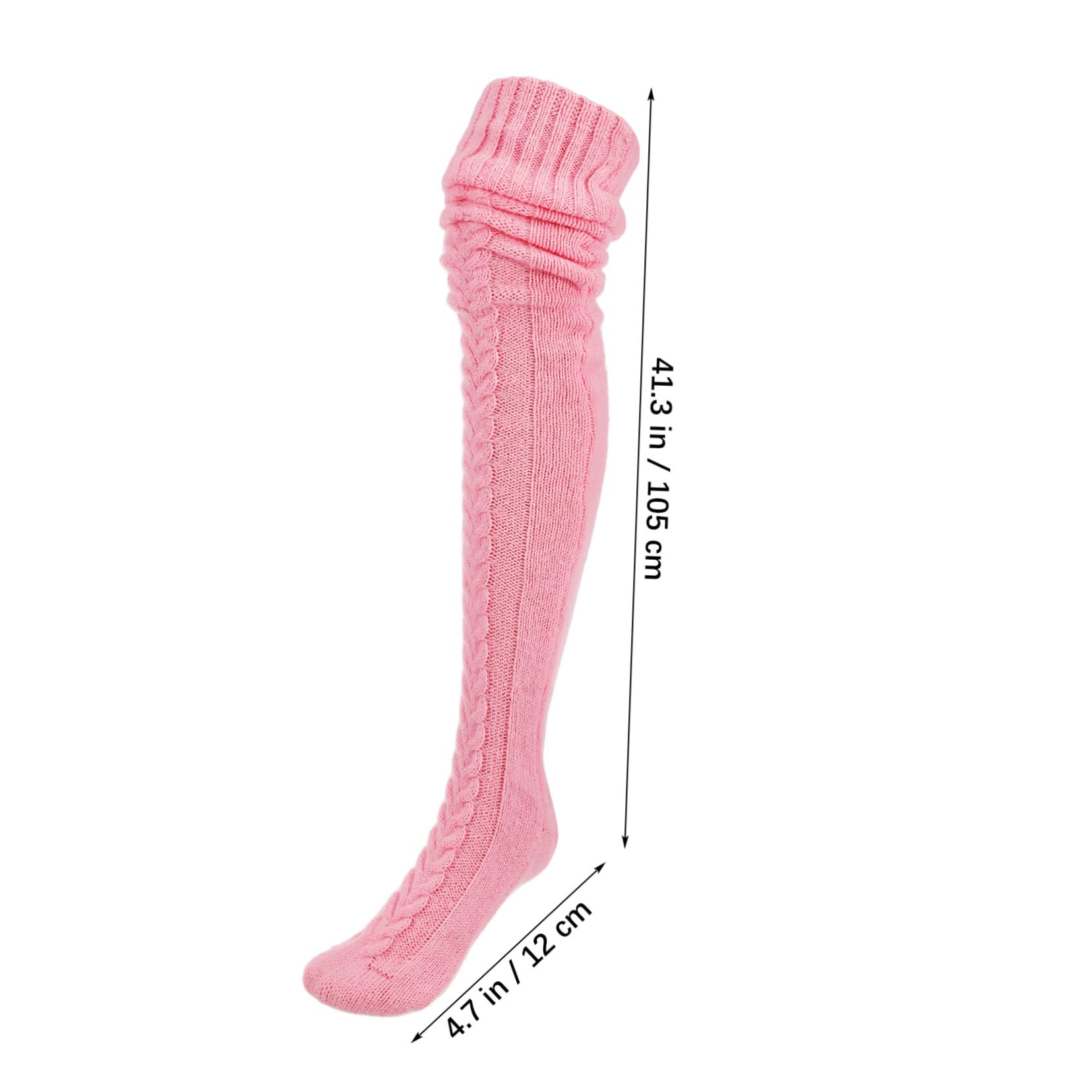 VALICLUD Overknee Socken für Damen 2 Paar Gewebe Gestrickt Warm