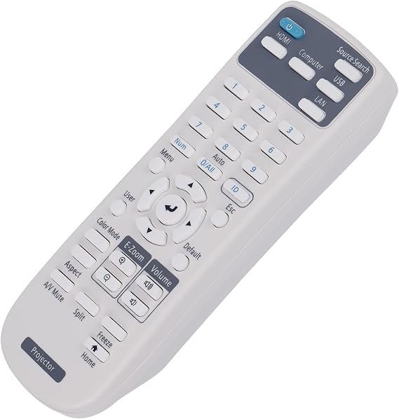 Replace Projector Remote Control fit for Epson Projector EB-E01 EB-E10 EB-L735U EB-W52 EB-X500 EH-TW710 EH-TW740 EH-TW750 EBL200F EX3280 EX5280 EX9230 VS260 EB-750F EB-1485Fi EB-E500