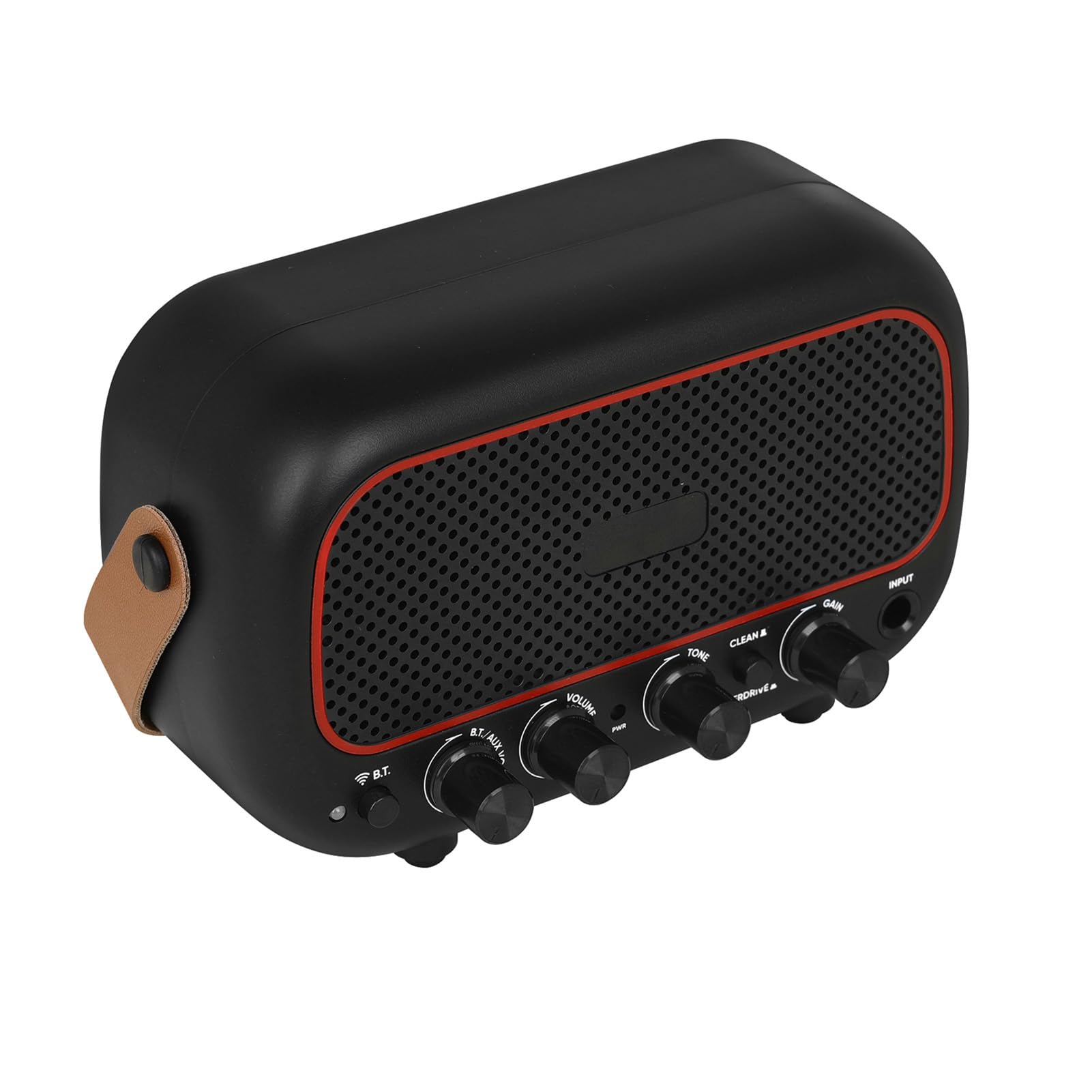 Tragbarer Gitarrenverstärker 10 W, BT-Musikwiedergabeverstärker, Wiederaufladbarer Batterieverstärker mit Kopfhöreranschluss und Sauberer Overdrive-Dual-Tone-Steuerung, Ideal für E-Gitarre