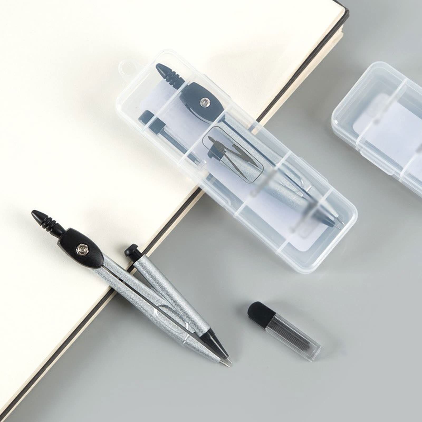 Kreis-Zeichenwerkzeug, kreisförmiges Messgeräte-Set, Mathe-Kompass, Geometrie-Set mit Zirkel-Minen-Nachfüllungen for die Schule, Zuhause und das Büro