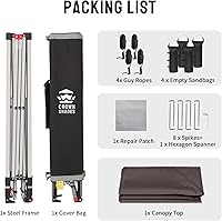 Vista 7 de CROWN SHADES - Toldo desplegable de 10 x 10 pies - Tienda de campaña para playa con configuración de un solo toque - Sombrilla al aire libre