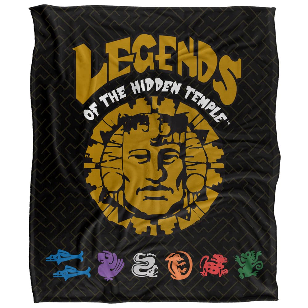 Legends of The Hidden Temple Logo and Teams Silky Touch Super Soft Throw Blanket 152 X 127 cm, White