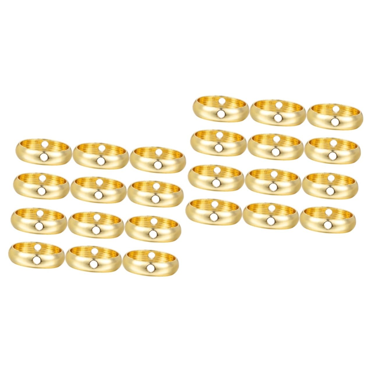 TEHAUX 2sets Metal Accessory Double Hole Connector Rings DIY Jewelry for Earrings Bracelets Polished Circular Ring Set (11mm Od 9mm Id) 20pcs*2