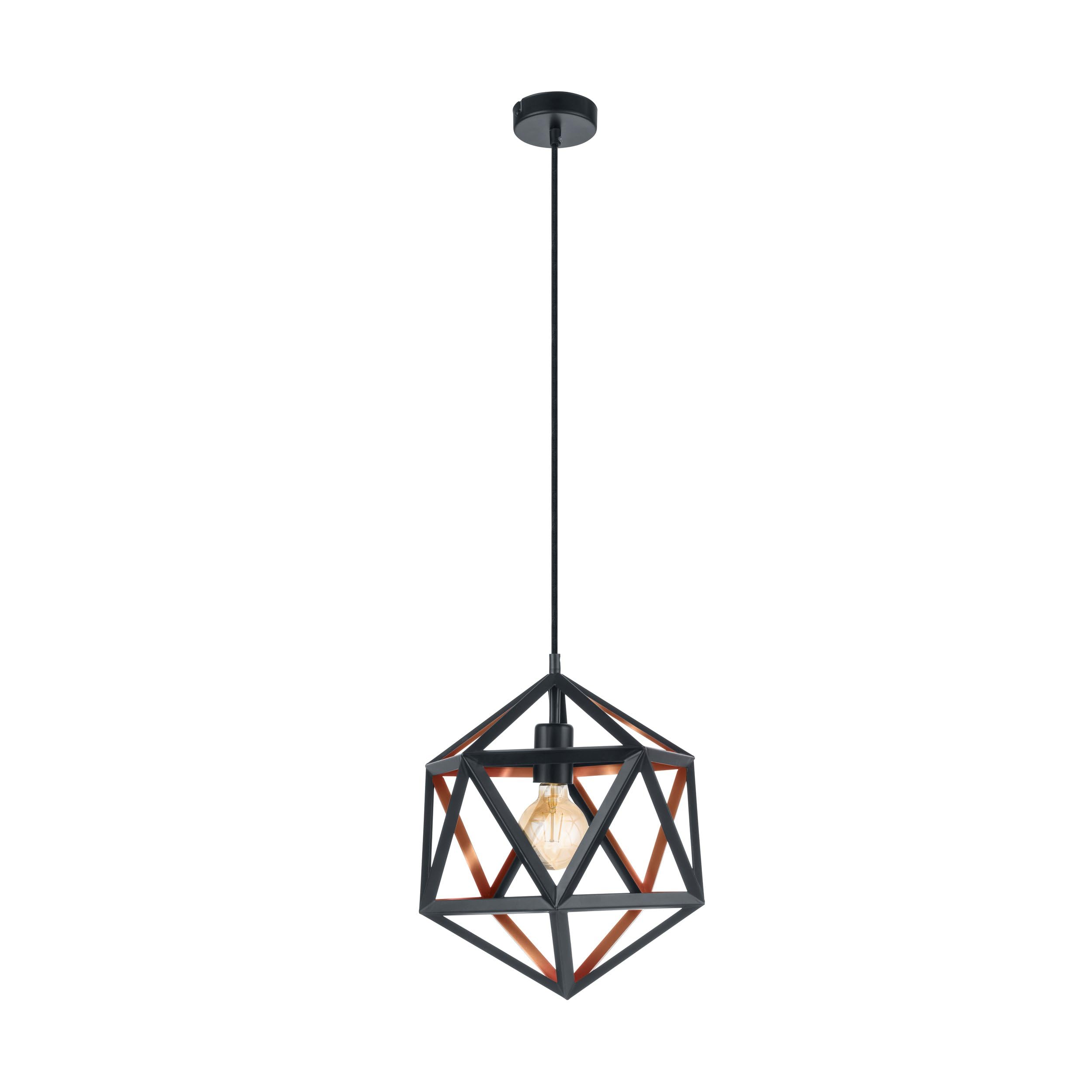 Eglo Copper Embleton 1 Retro Pendant Light In
