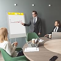 Vista 6 de Almohadilla de caballete adhesiva, papel de carta giratoria para profesores de 25 x 30 pulgadas, súper pegajoso resistente a las sangrado, papel