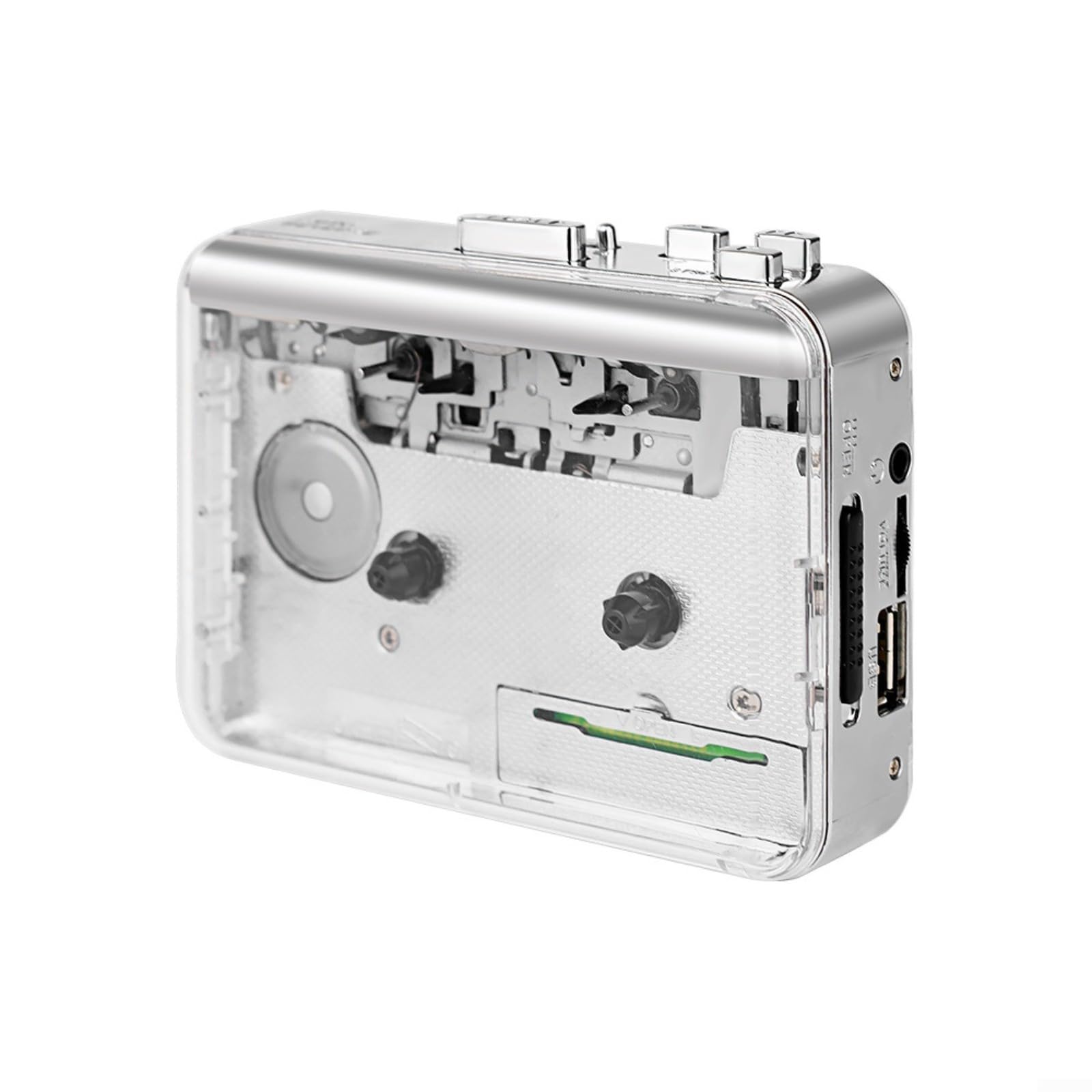 Convertisseur de cassette portable vers MP3 USB Lecteur de cassette Enregistreur Transparent