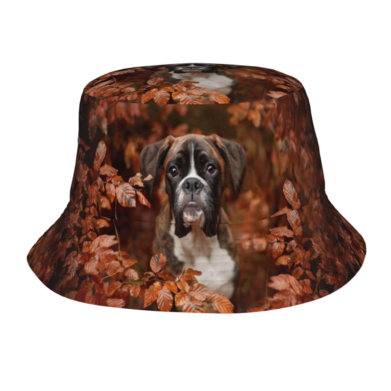 Yofien Unisex As Picture Boxer Dogs Autumn Bucket Hat For Woman Men, Mens Women Summer Hats