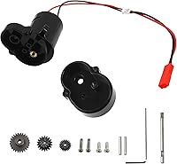 Vista 3 de Caja de cambios de aleación de aluminio Caja de engranajes y engranajes de acero con 370 motores compatibles con WPL D12 1/10 RC Car (negro)