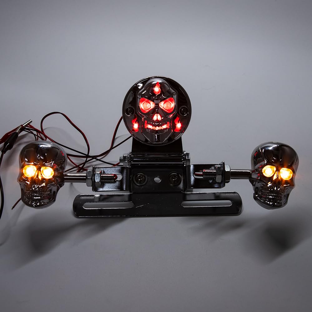 Motorrad Rücklicht LED MotorradRücklicht Kompatibel mit Street Bike Cruiser Chopper Cafe Racer