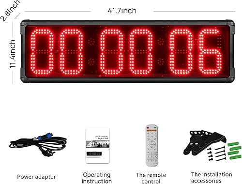 Miniatura 3 de YZ Pantalla grande digital impermeable de 8 pulgadas, de una o dos caras, para exteriores, reloj de carreras LED, cronómetro para eventos de