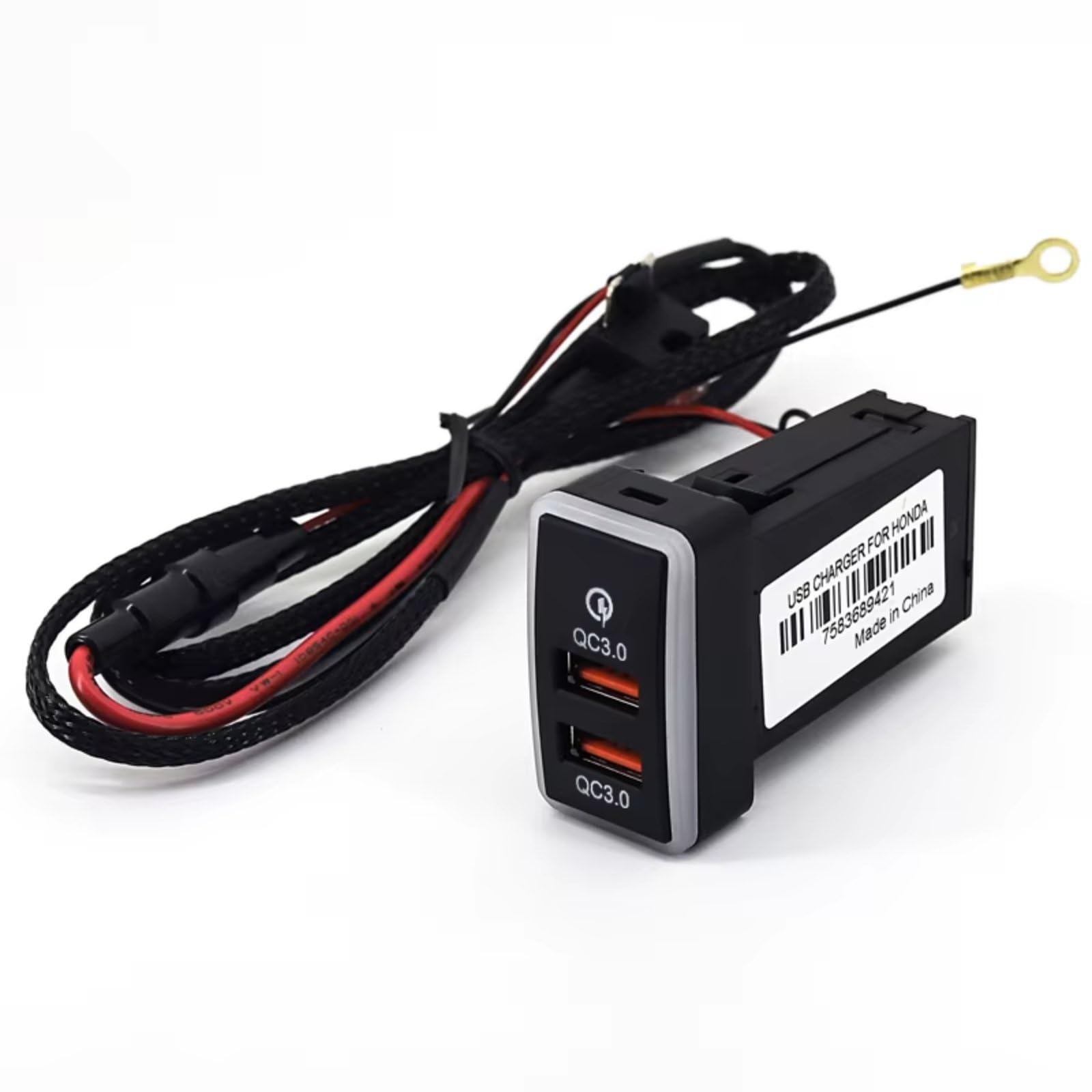 Puerto USB Consola Central Compatible Con Fit Para Civic Para CRV 2007-2013 Coche Para Cargador Dual QC3.0 Carga Rápida Toma De Corriente Carga Puerto USB AUX Jack