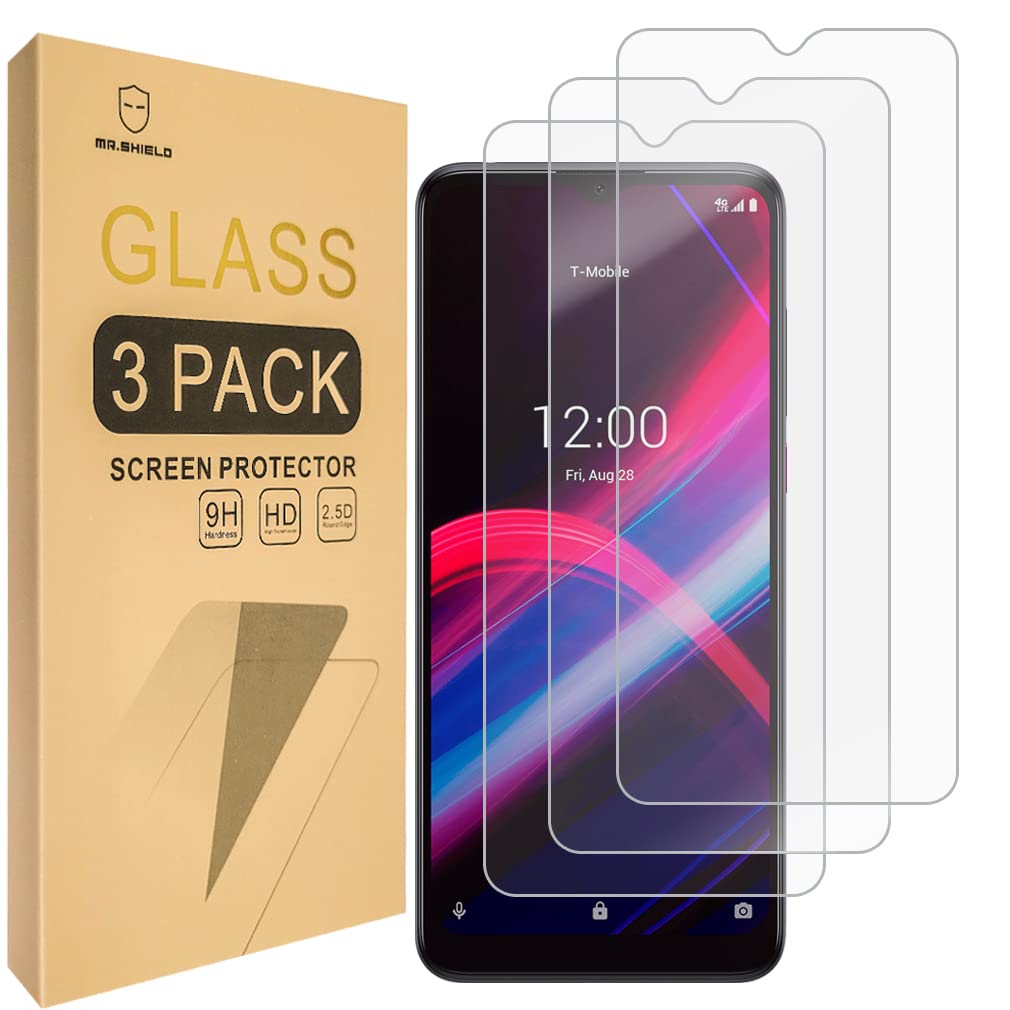 Mr.Shield [3-Pack] Designed For T-Mobile (Revvl 4 Plus) / T-Mobile (Revvl 4+) [Tempered Glass] [Japan Glass with 9H Hardness] Screen Protector with Lifetime Replacement