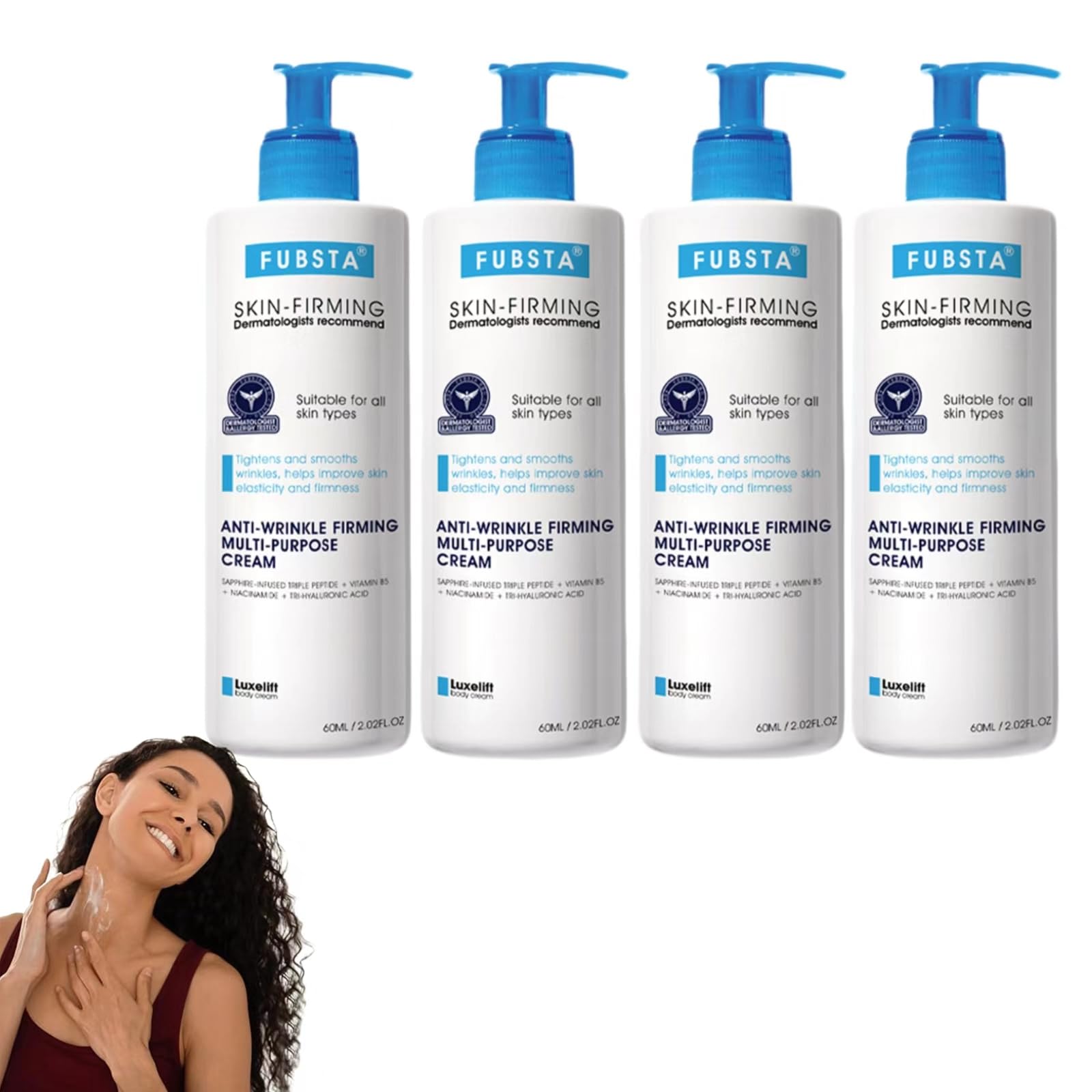 Ultra Firming & Revitalizing Cream, 2025 New Skin Firming Cream, Body Lotion Moisturizer, Face Lotion & Body Cream - Renew Skin Firmness (4 Bottles)