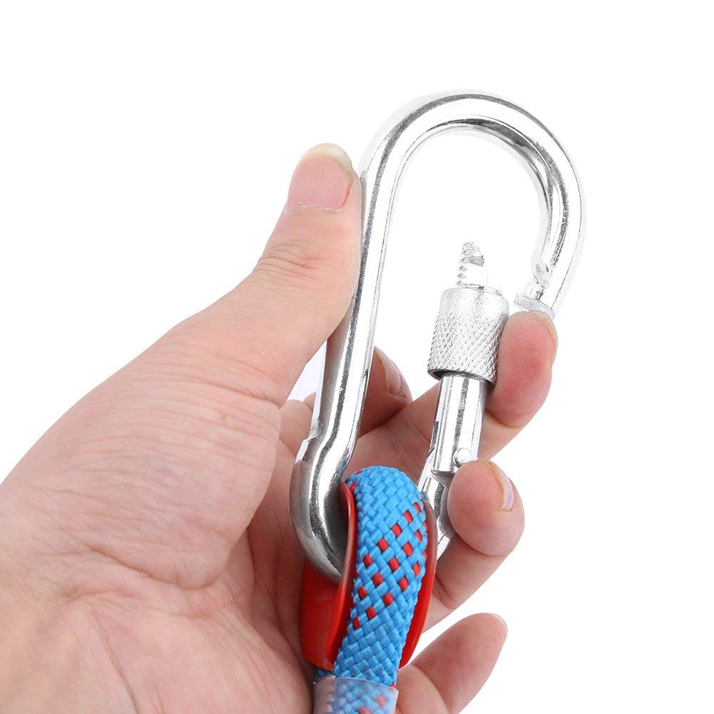 corda arrampicata,resistente multifunzionale corda sopravvivenza 12mm 20m con paracord e moschettone for escursionisti arrampicatori campeggio sopravvivenza