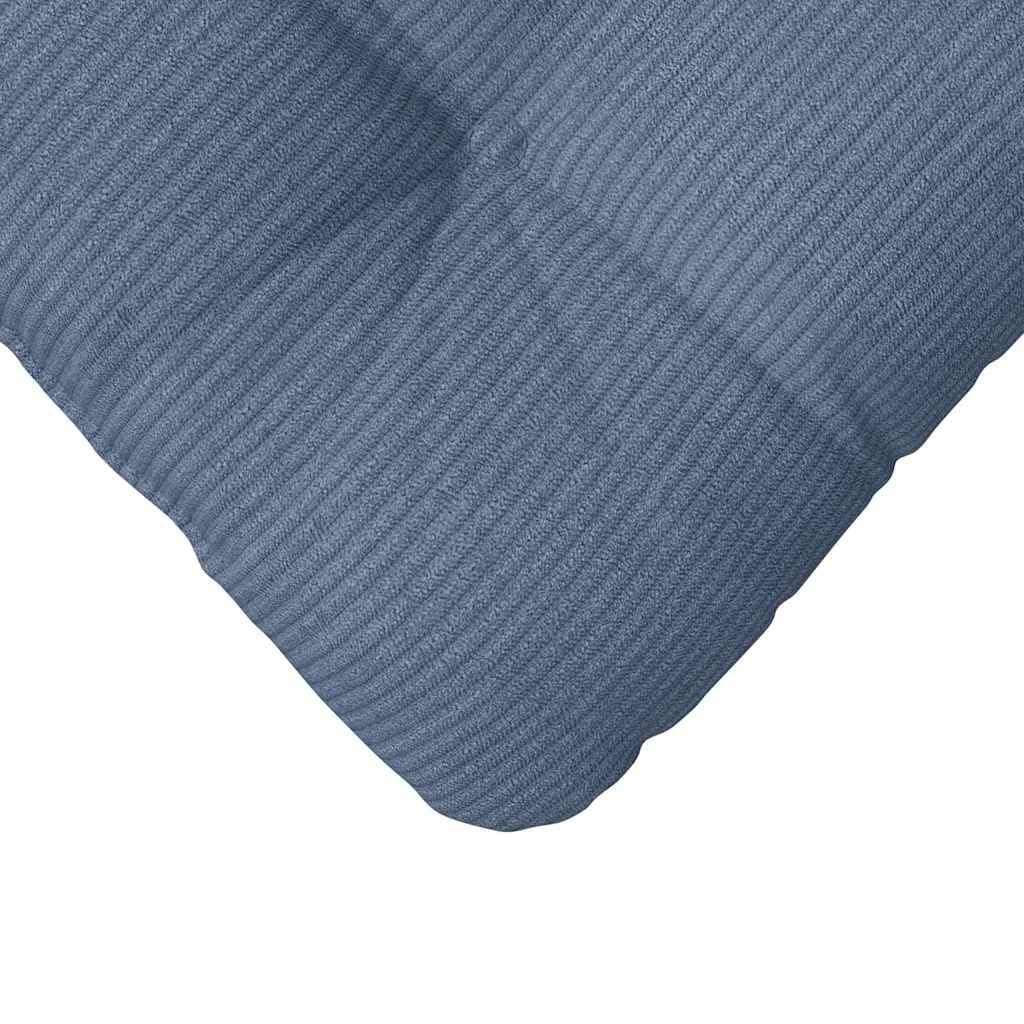 4er Set Sitzkissen 45x45 cm, Cord Stuhlkissen Blau | Weiche Stuhlauflagen mit Polyesterfüllung für Esszimmerstühle und gemütliche Stunden im Wohnzimmer.
